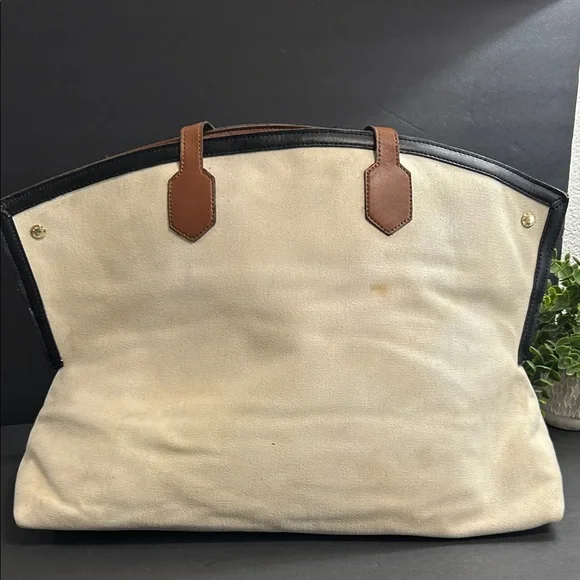 Beige Tote with Brown and Black Accents - Picture 9 of 17